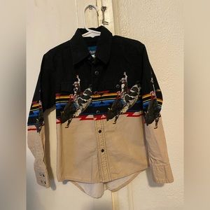 Wrangler Boys Western Pearl Button Up